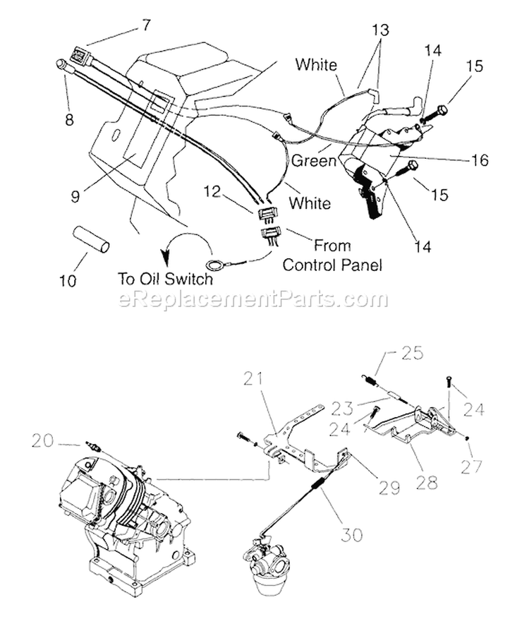 Page D Diagram and Parts List for 1020-0  Briggs and Stratton Generator
